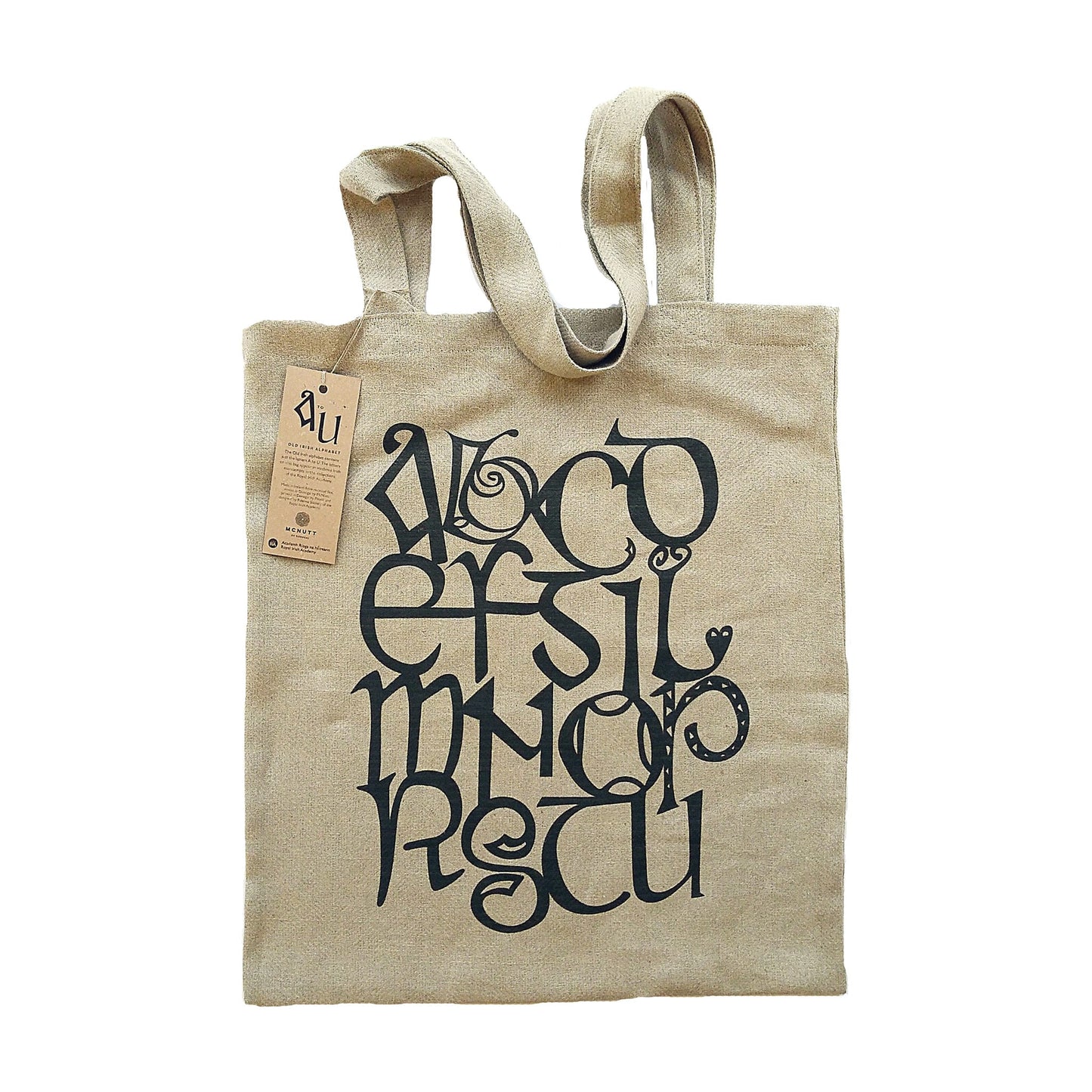 a to u alphabet bag